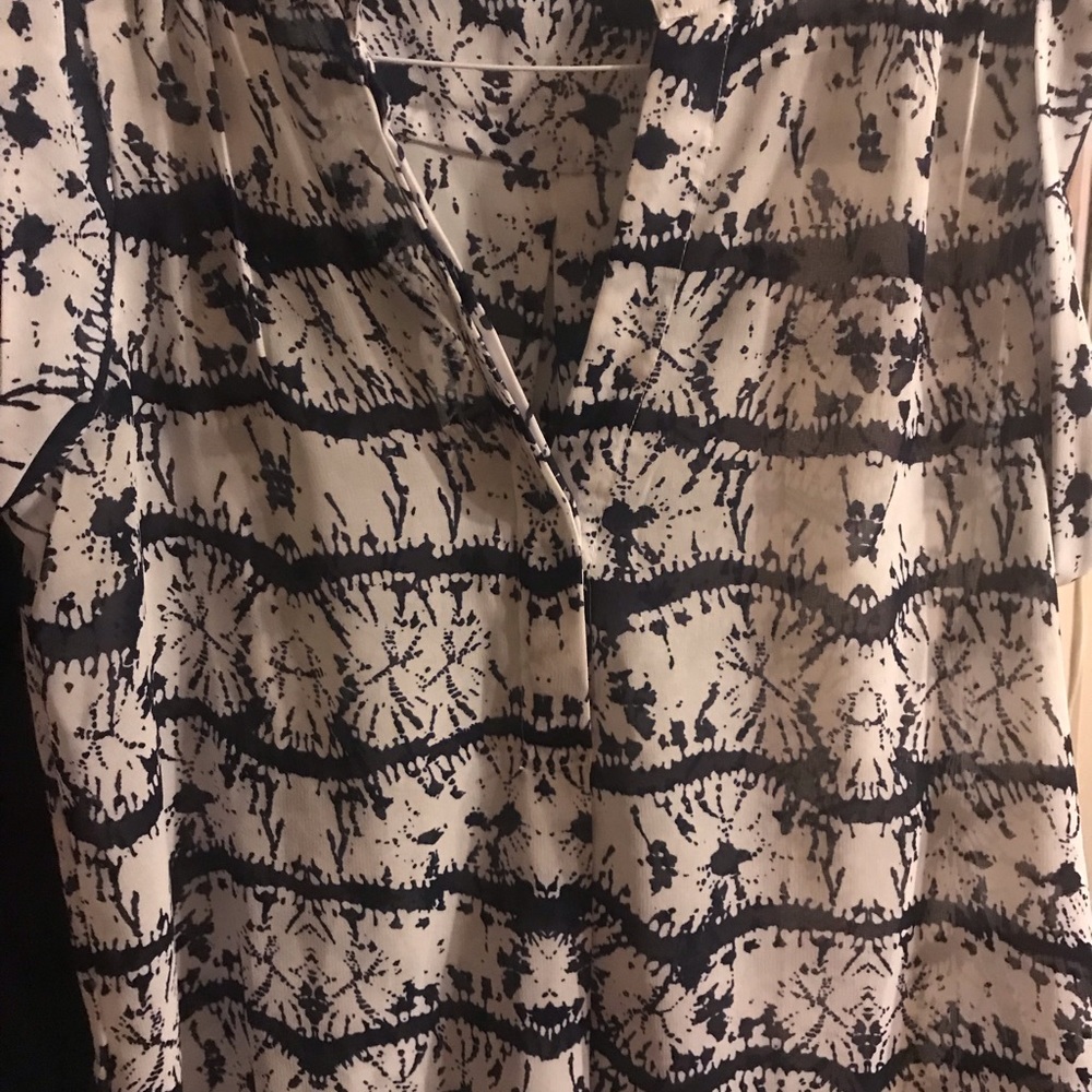 Navy blue and white shirt